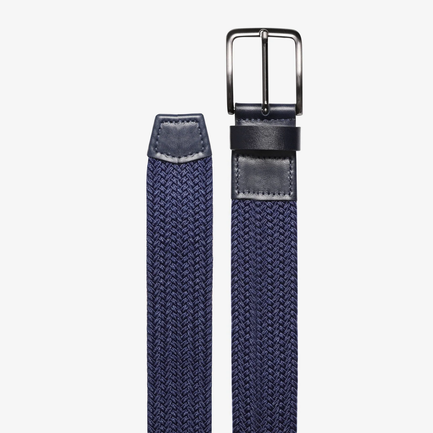 Cinturón trenzado azul marino con elástico