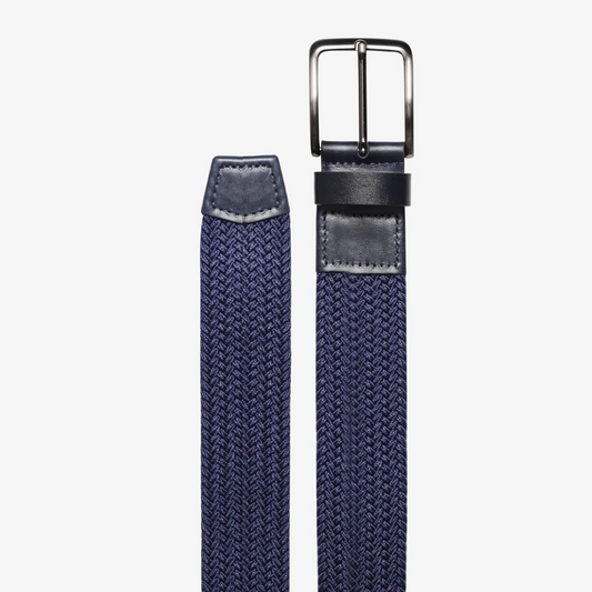 Cinturón trenzado azul marino con elástico