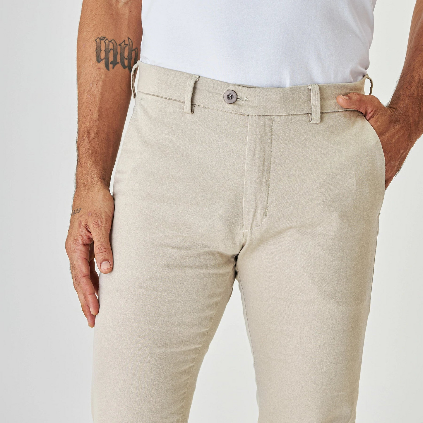 Pantalones beige de diario a medida