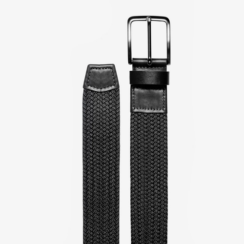 Cinturón trenzado negro con elástico