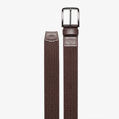 Cinturón marrón trenzado con elástico
