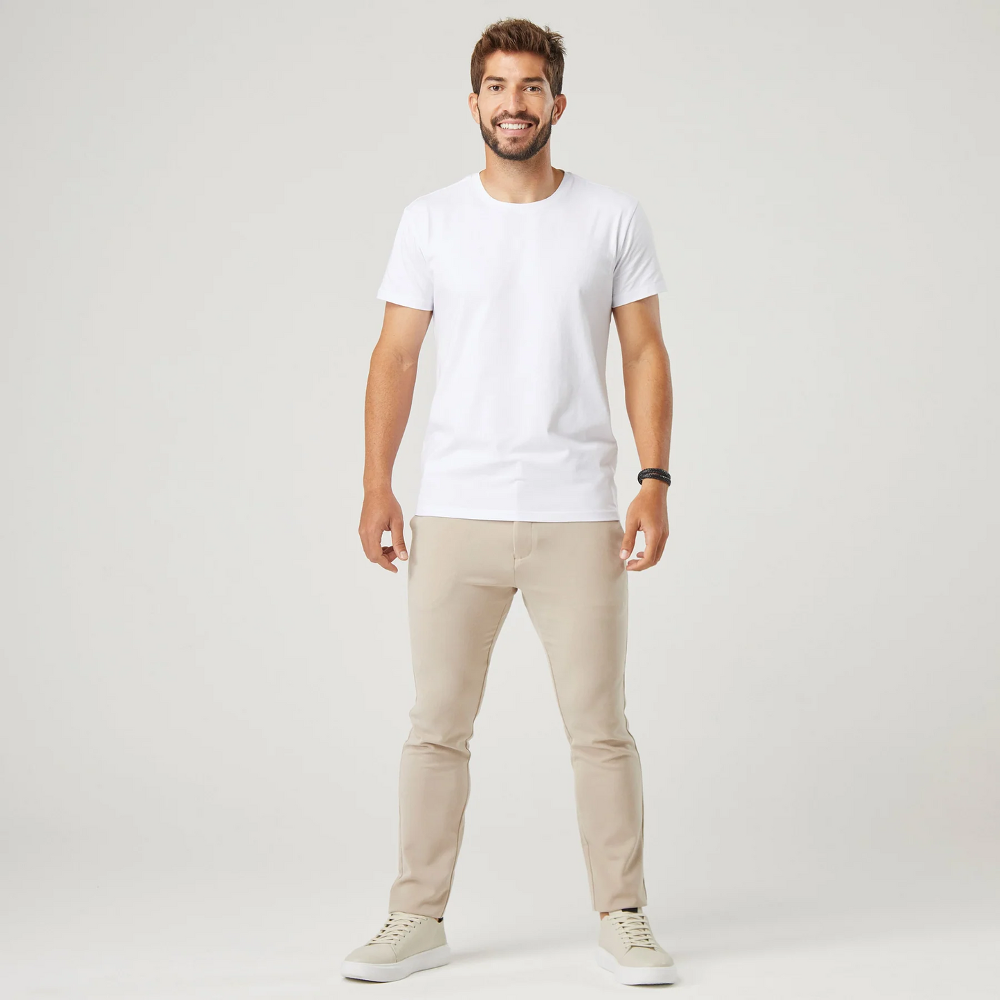 Camiseta de algodón Pima para hombre - Blanca