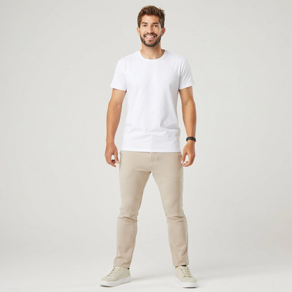 Camiseta de algodón Pima para hombre - Blanca