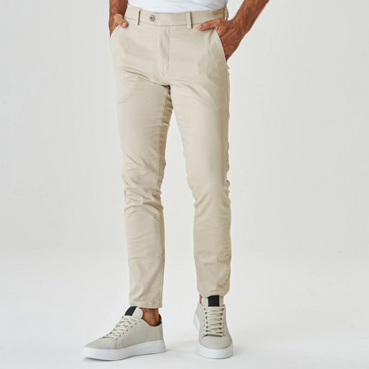 Pantalones beige de diario a medida