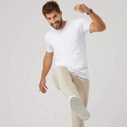 Camiseta de algodón Pima para hombre - Blanca