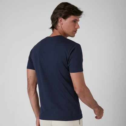 Camiseta de algodón Pima para hombre - Azul marino