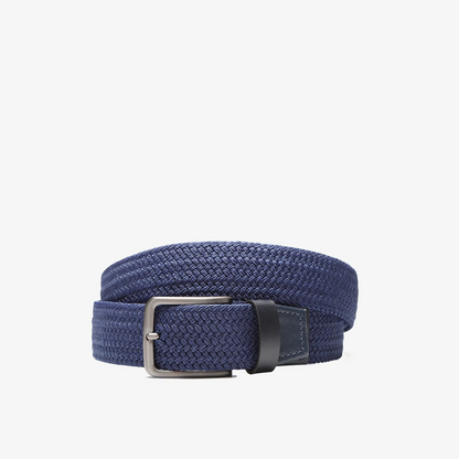 Cinturón trenzado azul marino con elástico