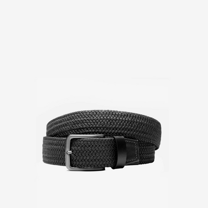 Cinturón trenzado negro con elástico