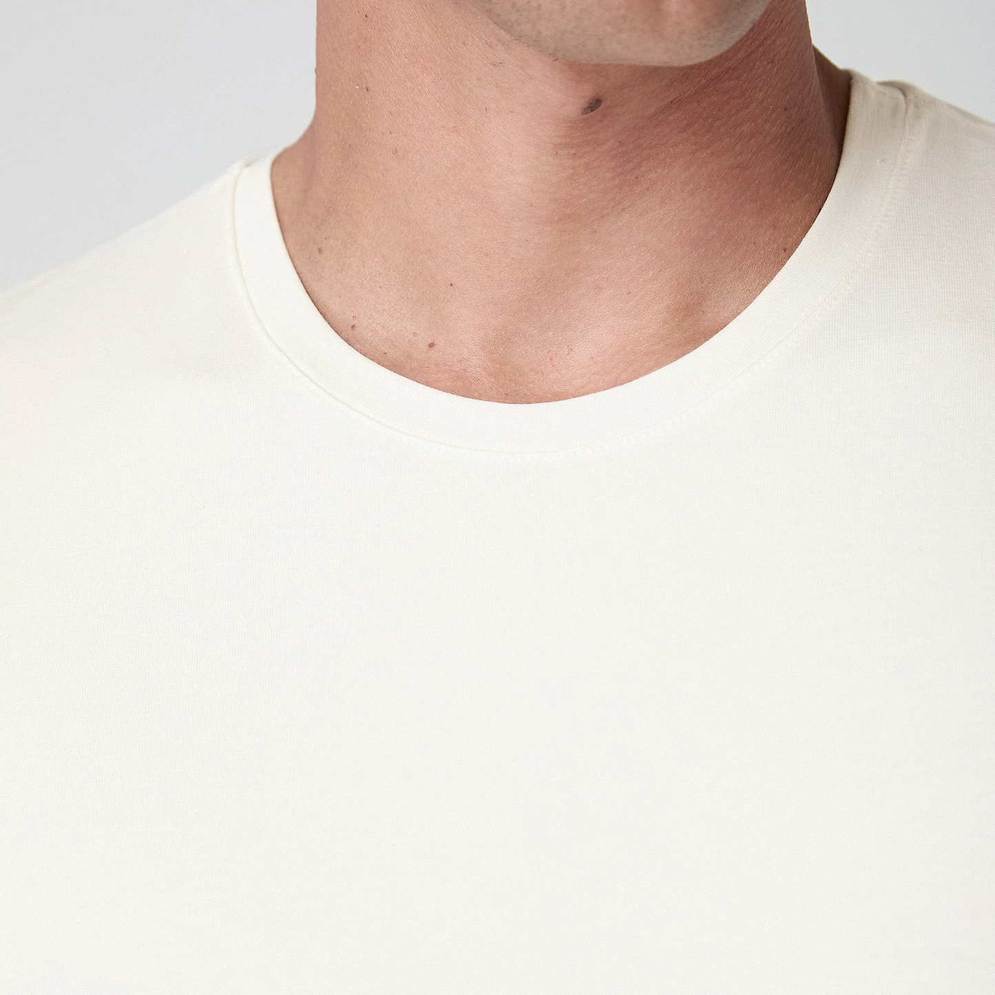 Camiseta de algodón Pima para hombre - Blanco roto