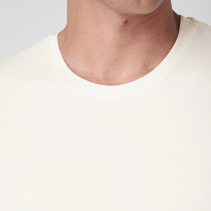 Camiseta de algodón Pima para hombre - Blanco roto