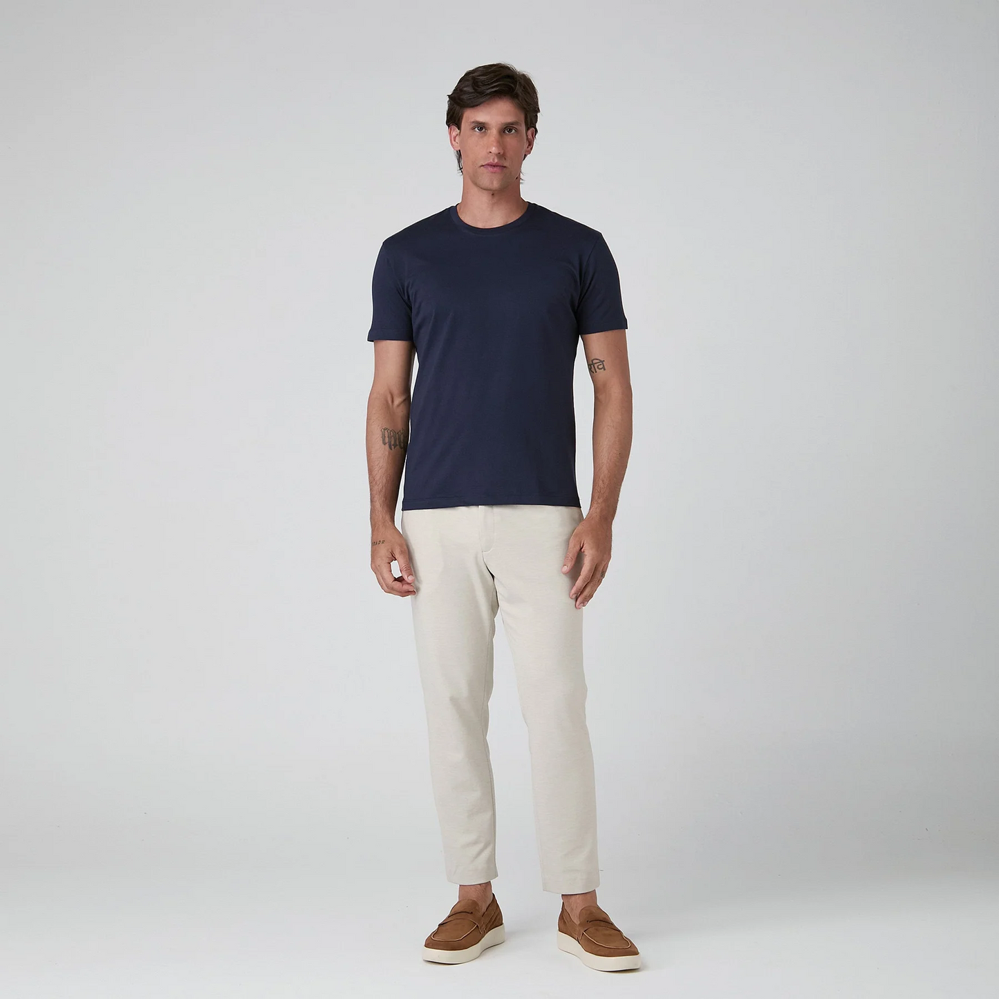 Camiseta de algodón Pima para hombre - Azul marino