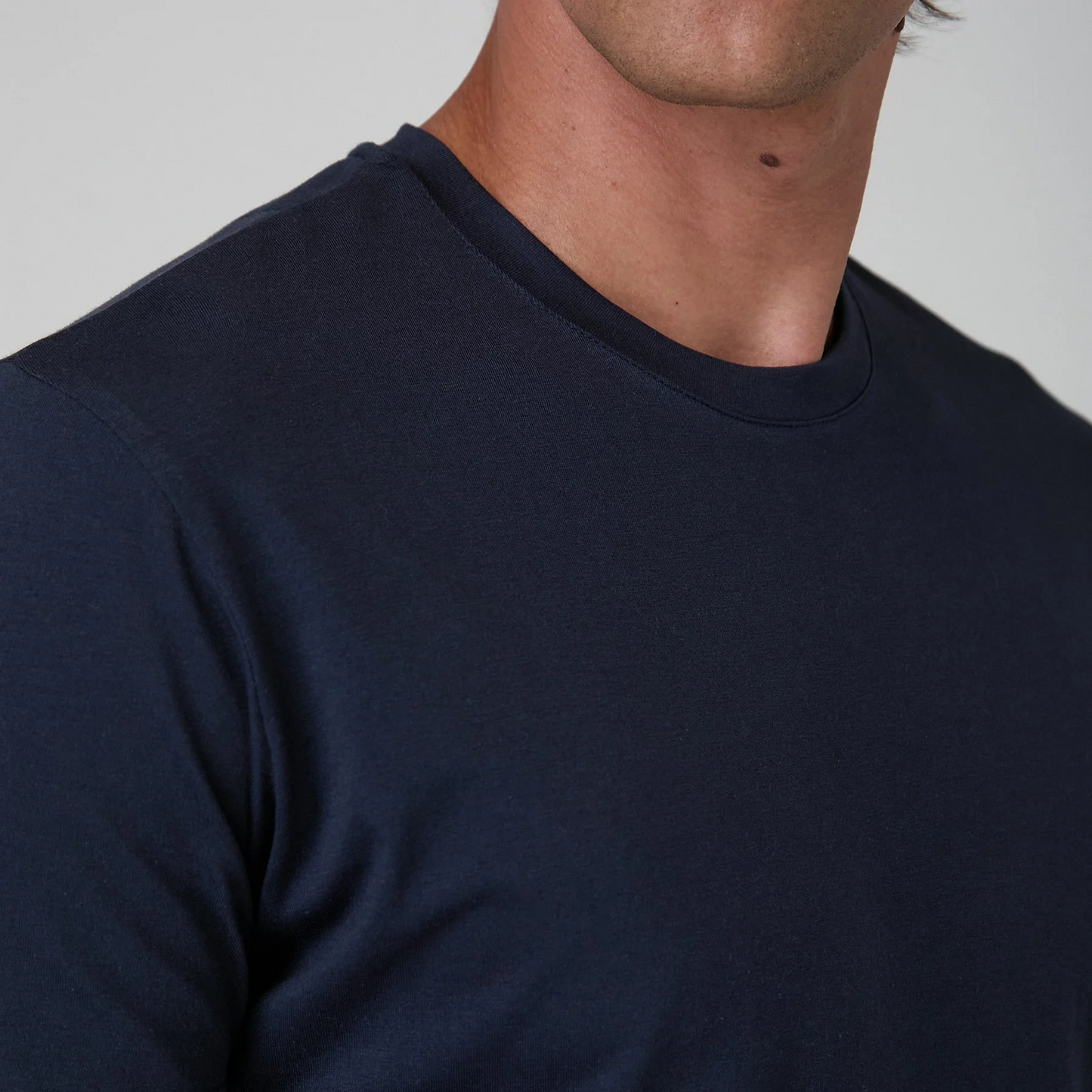 Camiseta de algodón Pima para hombre - Azul marino