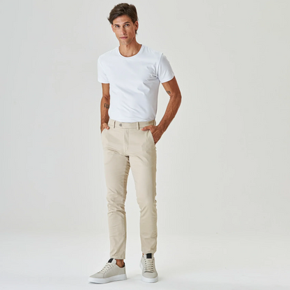 Pantalones beige de diario a medida